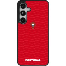 Samsung Galaxy S25 Case Hülle - Silikon schwarz Portugal 2026 personalisierbares Fussballtrikot