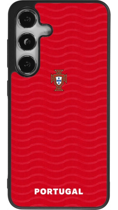 Samsung Galaxy S25 Case Hülle - Silikon schwarz Portugal 2026 personalisierbares Fussballtrikot