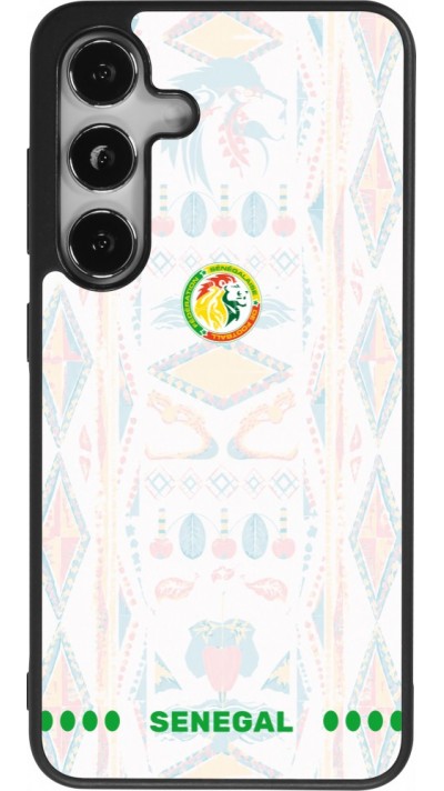Samsung Galaxy S25 Case Hülle - Silikon schwarz Senegal 2026 personalisierbares Fussballtrikot