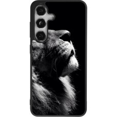 Samsung Galaxy S25 Case Hülle - Silikon schwarz Lion looking up