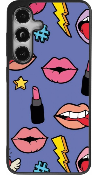 Samsung Galaxy S25 Case Hülle - Silikon schwarz Lips and lipgloss