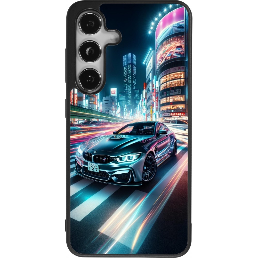 Samsung Galaxy S25 Case Hülle - Silikon schwarz BMW M4 Tokio Nacht