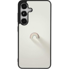 Samsung Galaxy S25 Case Hülle - Silikon schwarz Mini Regenbogen Minimal