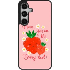 Samsung Galaxy S25 Case Hülle - Silikon schwarz Mom 2026 Berry best