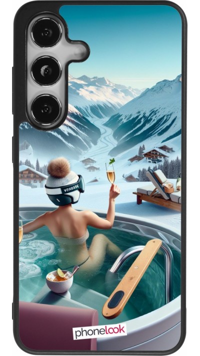 Samsung Galaxy S25 Case Hülle - Silikon schwarz Berg Glamour Whirlpool