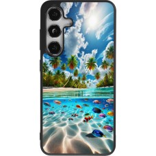 Samsung Galaxy S25 Case Hülle - Silikon schwarz Strandparadies