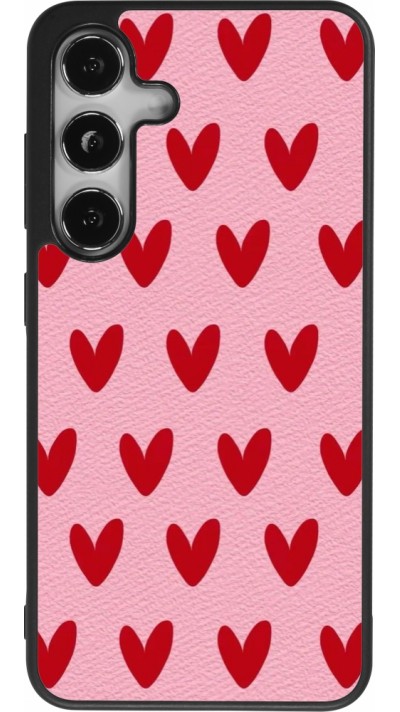 Samsung Galaxy S25 Case Hülle - Silikon schwarz Saint Valentines Day 26 Pattern heart