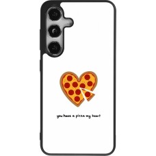 Samsung Galaxy S25 Case Hülle - Silikon schwarz Saint Valentines Day 26 You have my pizza heart