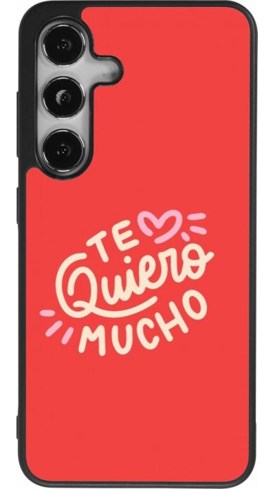 Samsung Galaxy S25 Case Hülle - Silikon schwarz Saint Valentines Day 26 Te quiero mucho