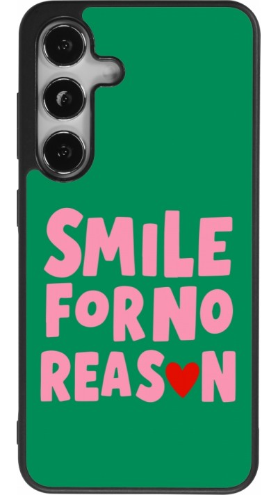 Samsung Galaxy S25 Case Hülle - Silikon schwarz Smile for no reason 2026