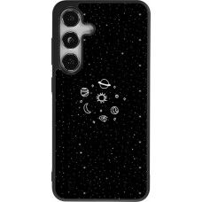 Samsung Galaxy S25 Case Hülle - Silikon schwarz Space Doodle