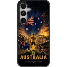 Samsung Galaxy S25 Case Hülle - Silikon schwarz Fussball Australien splash 2026