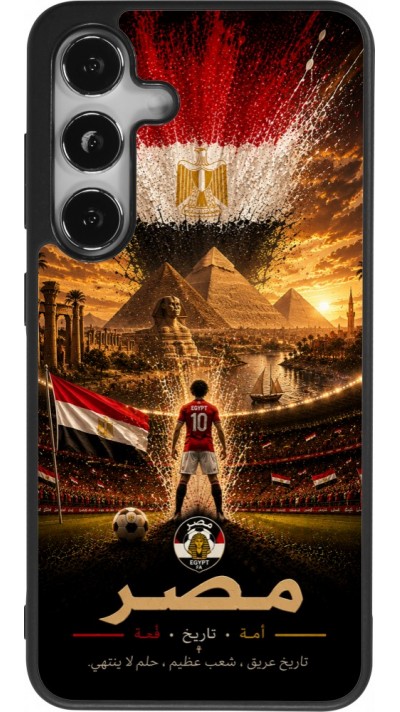 Samsung Galaxy S25 Case Hülle - Silikon schwarz Fussball Ägypten splash 2026