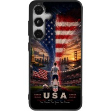 Samsung Galaxy S25 Case Hülle - Silikon schwarz Fussball Vereinigten Staaten splash 2026