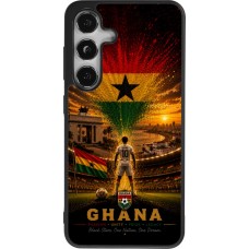 Samsung Galaxy S25 Case Hülle - Silikon schwarz Fussball Ghana splash 2026