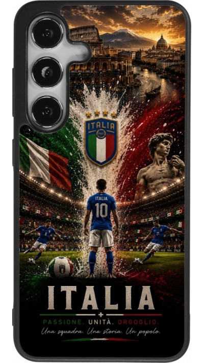 Samsung Galaxy S25 Case Hülle - Silikon schwarz Fussball Italien splash 2026