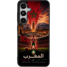Samsung Galaxy S25 Case Hülle - Silikon schwarz Fussball Marokko splash 2026