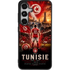 Samsung Galaxy S25 Case Hülle - Silikon schwarz Fussball Tunesien splash 2026