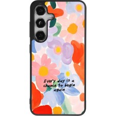 Samsung Galaxy S25 Case Hülle - Silikon schwarz Every day is a chance 2026