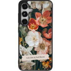 Samsung Galaxy S25 Case Hülle - Silikon schwarz Full Bloom 2026