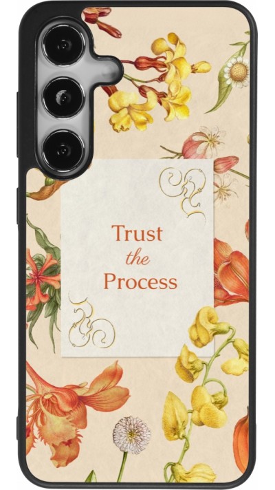 Samsung Galaxy S25 Case Hülle - Silikon schwarz Trust the process 2026