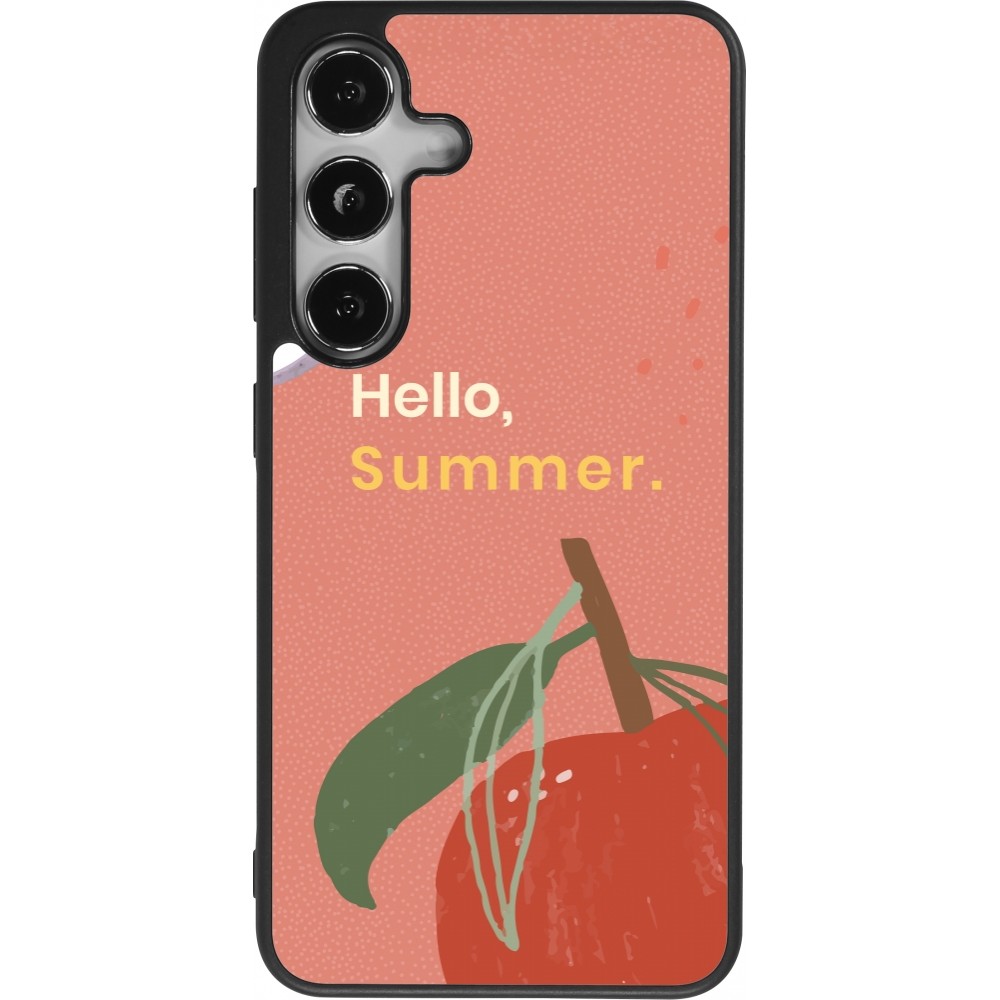 Samsung Galaxy S25 Case Hülle - Silikon schwarz Summer 2025 Hello summer