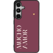 Samsung Galaxy S25 Case Hülle - Silikon schwarz Valentine 2024 mucho amor rosado