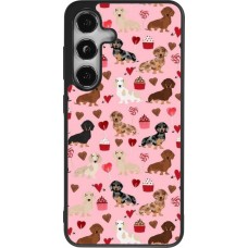 Samsung Galaxy S25 Case Hülle - Silikon schwarz Valentine 2024 puppy love
