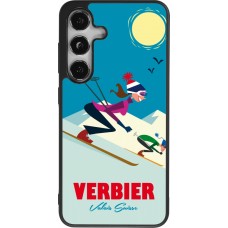 Samsung Galaxy S25 Case Hülle - Silikon schwarz Verbier Ski Downhill