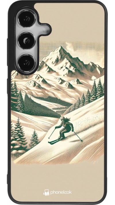 Samsung Galaxy S25 Case Hülle - Silikon schwarz Vintage Skiberg