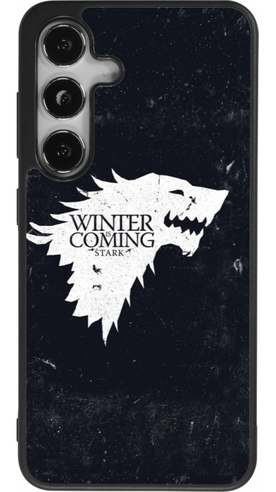 Samsung Galaxy S25 Case Hülle - Silikon schwarz Winter is coming Stark