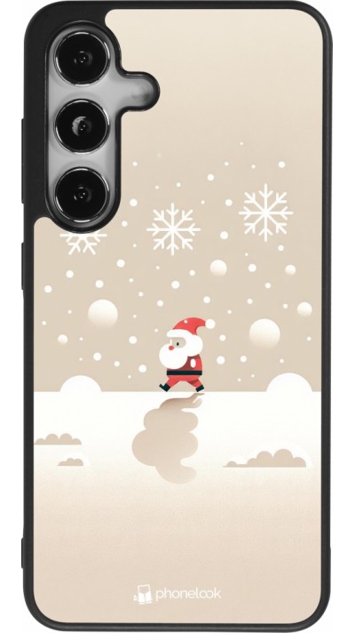 Samsung Galaxy S25 Case Hülle - Silikon schwarz Weihnachten 2023 Minimalistischer Weihnachtsmann