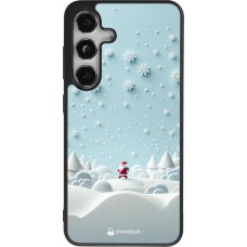 Samsung Galaxy S25 Case Hülle - Silikon schwarz Weihnachten 2023 Kleiner Vater Schneeflocke
