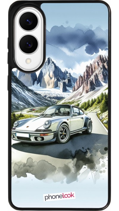 Samsung Galaxy S25 Edge Case Hülle - Silikon schwarz Porsche 911 Berg Aquarell