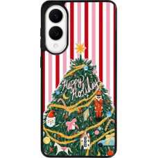 Samsung Galaxy S25 Edge Case Hülle - Silikon schwarz Christmas 25 Happy Holiday