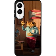 Samsung Galaxy S25 Edge Case Hülle - Silikon schwarz Dancing frog DTMF