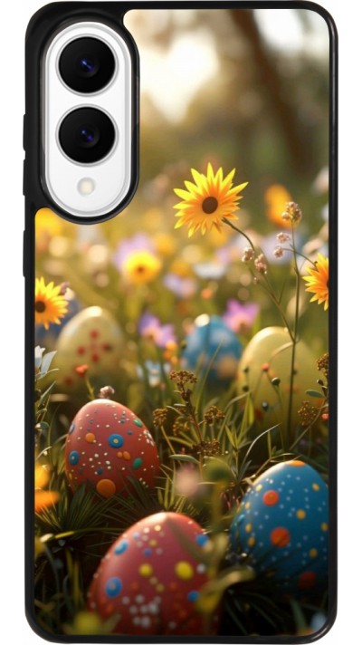 Samsung Galaxy S25 Edge Case Hülle - Silikon schwarz Easter 2026 Decorated eggs