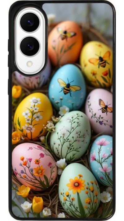 Samsung Galaxy S25 Edge Case Hülle - Silikon schwarz Easter 2026 Eggs with bees