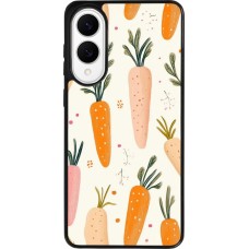 Samsung Galaxy S25 Edge Case Hülle - Silikon schwarz Easter 2026 Illustration carrots