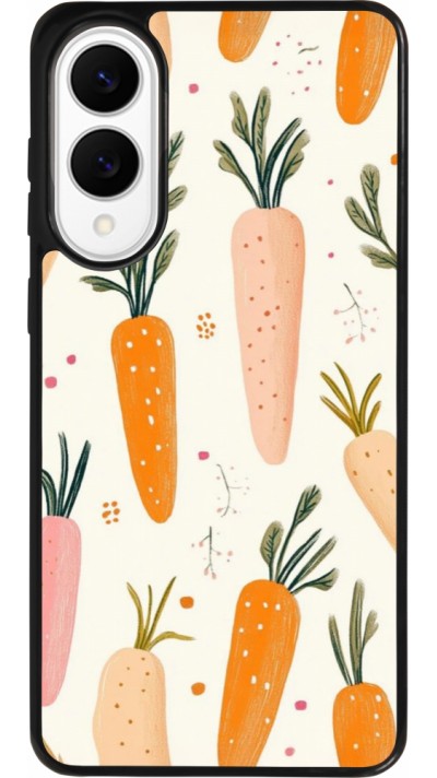 Samsung Galaxy S25 Edge Case Hülle - Silikon schwarz Easter 2026 Illustration carrots