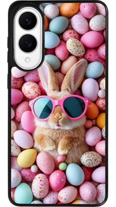 Samsung Galaxy S25 Edge Case Hülle - Silikon schwarz Easter 2026 Rabbit fun