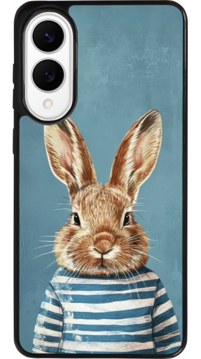 Samsung Galaxy S25 Edge Case Hülle - Silikon schwarz Easter 2026 Rabbit navy
