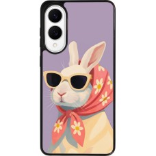 Samsung Galaxy S25 Edge Case Hülle - Silikon schwarz Easter 2026 Rabbit with scarf