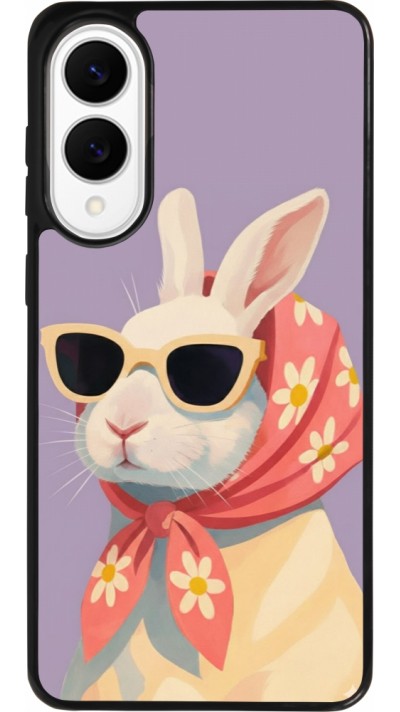 Samsung Galaxy S25 Edge Case Hülle - Silikon schwarz Easter 2026 Rabbit with scarf