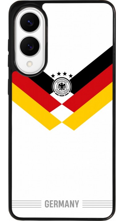 Coque Samsung Galaxy S25 Edge - Silicone rigide noir Maillot de football Allemagne 2026 personnalisable