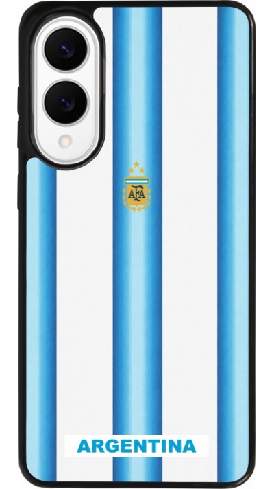 Samsung Galaxy S25 Edge Case Hülle - Silikon schwarz Argentinien 2026 personalisierbares Fussballtrikot