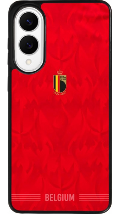 Coque Samsung Galaxy S25 Edge - Silicone rigide noir Maillot de football Belgique 2026 personnalisable