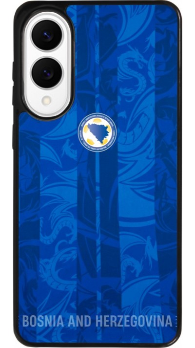 Coque Samsung Galaxy S25 Edge - Silicone rigide noir Maillot de football Bosnie-Herzégovine 2026 personnalisable