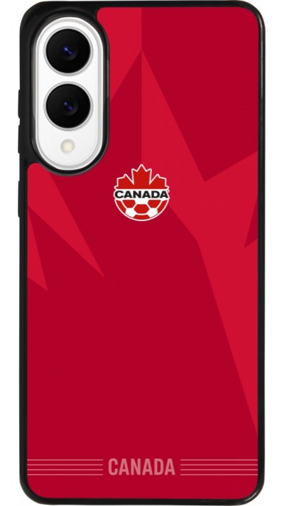 Coque Samsung Galaxy S25 Edge - Silicone rigide noir Maillot de football Canada 2026 personnalisable