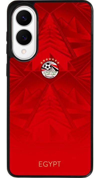 Coque Samsung Galaxy S25 Edge - Silicone rigide noir Maillot de football E?gypte 2026 personnalisable